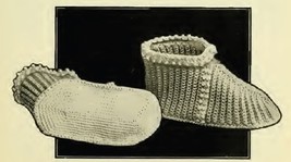 Crocheted Booties C109. Vintage Crochet Pattern for Baby Shoes. PDF Download - £1.99 GBP