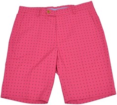 Brooks Brothers Men&#39;s Light Red Pink Print Casual Flat Front Shorts 33W ... - £31.03 GBP