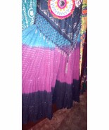 BLACK AND SILVER EGYPTIAN ASSUIT SILK TRIBAL ATS GYPSY HIP BELT OR SHAWL... - $203.09 CAD