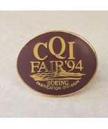 Boeing Aircraft FAB Fabrication Division  CQI Fair 1994 Red &amp; Gold Oval Pin - £15.39 GBP