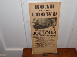 Vintage Roar of The Crowd Joe Louis Boxer Movietone Biography Paper Sign - $1,381.74 MXN