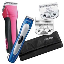 Fuchsia Excel 5 Speed Clipper Dog &amp; Pet Grooming Set Kits Inc Trimmer &amp; 2 Blades - £441.76 GBP