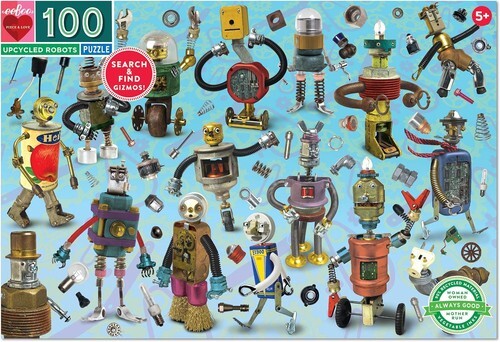 EEBOO 100 Piece Upcycled Robots Puzzle Perfect Project for Little Hands - $7.64