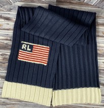 Ralph Lauren Polo Jeans Co. Knit Winter Scarf - American Flag - 65 x 9 i... - £30.24 GBP