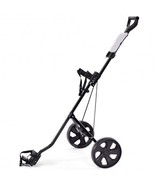 Folding 2 Wheels Push Pull Golf Cart Trolley with Scoreboard - Color: Black - €110,44 EUR
