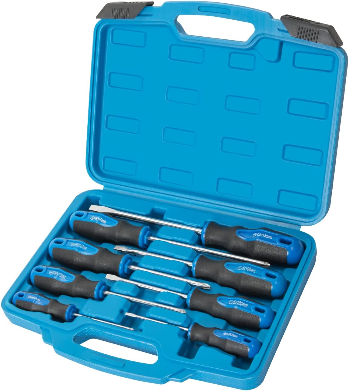 8-Piece Magnetic Screwdrivers Set, Nichrome Tip 4 Phillips and 4 Slotted Tips - $40.11