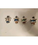 Lot of 4 Vintage Shiny Brite Glass Lantern Tornado UFO Christmas Tree Or... - $666.92 MXN