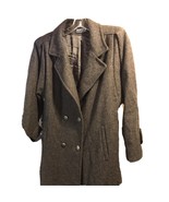 Jofeld Vintage Women’s Gray Wool Nylon Button Coat Unsized 22x45 - $81.24 CAD