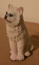 White Grumpy Cat Figurine blue eyes Kitten animal pet statue 4" Resin image 6