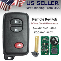 For Toyota Prius 2010 2011 2012 2013 2014 2015 Smart Remote Key Fob Hyq14Acx - £59.31 GBP