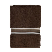 Mainstays Ombre Stripe Bath Towel, Brown Basket - £12.58 GBP