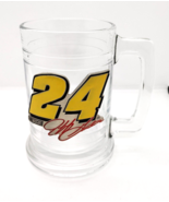 Jeff Gordon #24 Nascar Pewter Emblem Glass Beer Mug - $184.99 MXN
