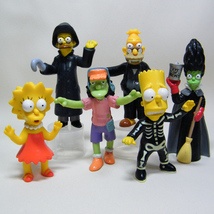 Lot of 6 Simpsons Halloween Burger King Creepy Classics Figures - £15.98 GBP