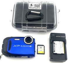 Fujifilm FinePix XP80 Waterproof Digital Camera BLUE 16.4MP WiFi 1080p TESTED - £125.76 GBP