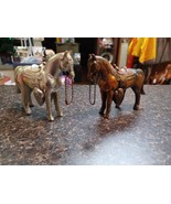 Pair Horses Vintage 1950&#39;s-60&#39;s Pot Metal Western Horse Carnival Prize - $54.25 CAD