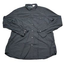 Marc Anthony Shirt Mens XL Black Dress Button Up Long Sleeve Slim Fit - £17.97 GBP