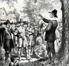 George Fox With Audience 1899 Victorian American History Art Ephemera DWZ2 - $10.00