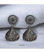 Indian 925 Sterling Silver Excellent Simulated Ruby Dangle Women Jhumki ... - $2,465.06 MXN
