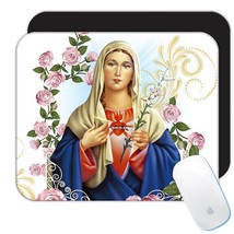 Immaculate Heart of Mary : Gift Mousepad Catholic Religious Virgin Saint Sacred  - £10.54 GBP