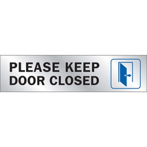 Hy-Ko™ Please Keep Door Closed Sign 2&quot; x 8&quot; (10 pcs.) - £14.31 GBP