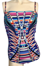 Gotten Women&#39;s Bandeau One-Piece Swimsuit Multicolored Size 10 - £22.69 GBP