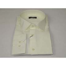 Men's Shirt By CASILA Turkey Cotton Blend Long Sleeves 502000-14 Solid Ivory image 4