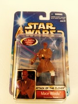 Star Wars Attack Of The Clones Card Mace Windu Geonisian Rescue Figure E... - £11.71 GBP