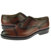 Corrente 4581 Cap Toe Oxford, Men&#39;s Dress/Casual Leather Shoes, Tobacco - £117.88 GBP