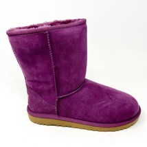 UGG Classic Purple Brown Sheepskin Kids Girls Size 6 Boots 5251Y - £66.80 GBP