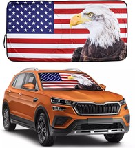 Polyester Window Sun Blocker for Car with American Bald Eagle Flag Shade - £34.56 GBP