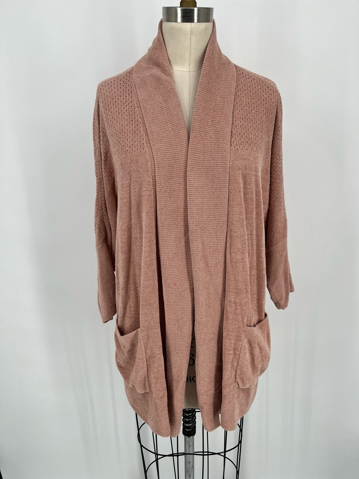Primary image for Barefoot Dreams CozyChic Ultra Lite Open Front Cardigan Sz L/XL Ballet Pink