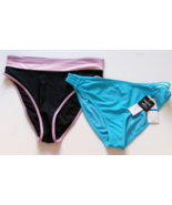 Two Salt &amp; Cove Bikini Bottoms One pink/black and one turquoise Size XL ... - $17.81