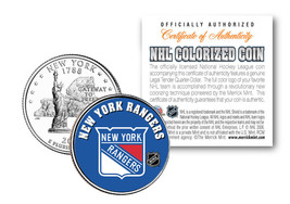 New York Rangers Nhl Hockey New York Statehood Quarter Us Colorize Coin Licensed - £6.73 GBP