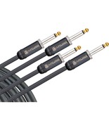 D&#39;Addario Planet Waves American Stage Instrument Cable 2-Pack 20 ft. Black - £93.63 GBP