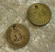 Rome Brass &amp; Copper Co. Chit Tag Token Coin Pendant No 13 Hard No 8G Sof... - $39.95