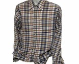 Vintage New York Sports Exchange Mens XL Long SLeeve Plaid Button Up Pla... - $22.20