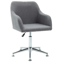vidaXL Swivel Office Chair Light Gray Fabric - £121.91 GBP