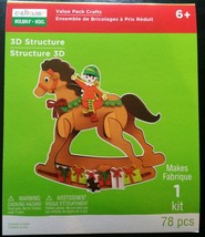 3D Structure Rocking Horse Elf Creatology Holiday Craft Christmas AGE 6+... - $11.64