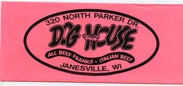 Dog House Menu Janesville Wisconsin All Beef Franks Italian Beef Brats Polish - £14.24 GBP