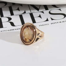 Abalone Shell &amp; Resin 18K Gold-Plated Oval-Cut Ring - £10.44 GBP