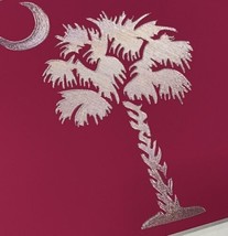 Engraved SC Palmetto Palm Tree Flag Diamond Etched License Plate Pink Ca... - £17.54 GBP