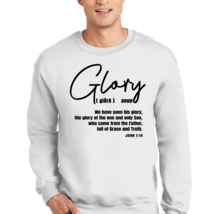 Adult Unisex Long Sleeve Sweatshirt, Glory Christian Inspiration, Blk - $29.00+