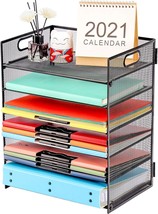 Marbrasse Paper Letter Tray Organizer, 6 Tier Mesh File Organizer With, ... - $32.93