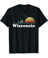 Retro Wisconsin State Park Home Design T-Shirt tee shirt - Black - $27.90