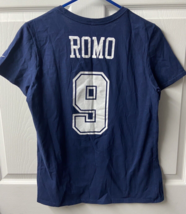 Dallas Cowboys Boys Size Large Navy Blue 9 Romo Short Sleeved Crew Neck T shirt - £10.31 GBP