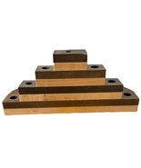 Wood Menorah Display Two Tone Pine Designs For Better Giving Boho Chic - €24,46 EUR