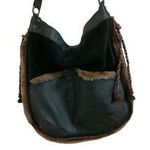 Culdesac Pocketbook Leather and Suede Boho Faux Fur Shoulder Bag - £47.05 GBP