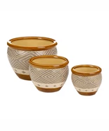 Earth-Tone Trim Planter Trio - $59.95