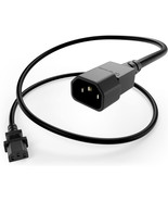 UNC Group PWRC13C1405FBLK POWER CORD C13 - C14, 18AWG, 10AMP, 250V, SVT ... - $515.43 MXN
