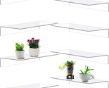 8 Pieces Acrylic Floating Shelf, Invisible Wall Mounted Display Organize... - $77.99